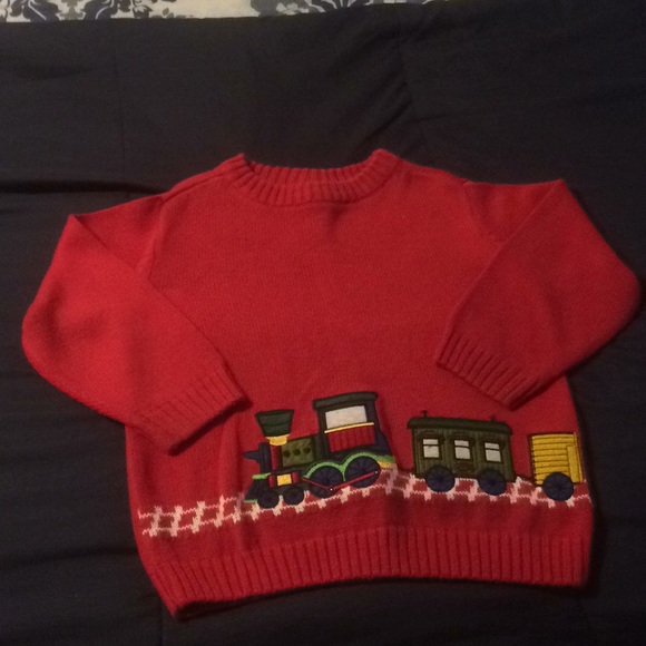 J. Khaki embroidered train sweater
